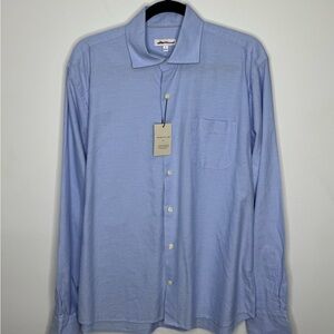 Peter Millar Button-Down Dress Shirt Blue Men’s Large